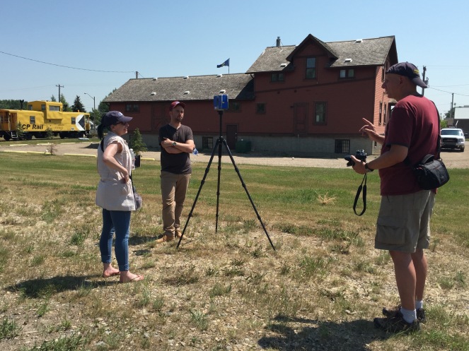 In Beiseker, Alberta, the research team met with Chris Doering, a Canadian travel writer and amateur historian.